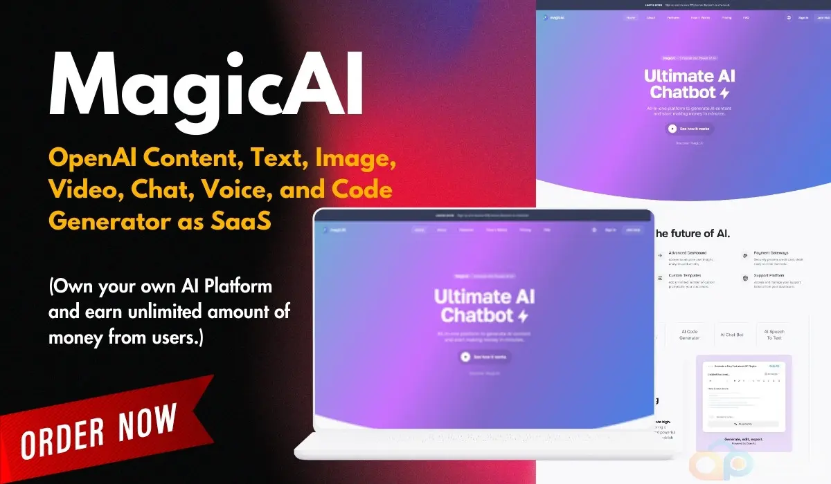 MagicAI - OpenAI Content, Text, Image, Video, Chat, Voice, and Code Generator as SaaS