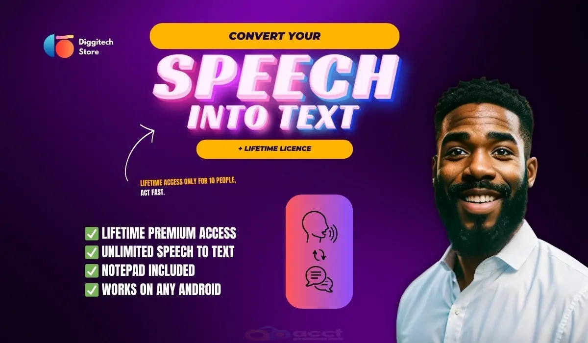 SPEECH TO TEXT LIFETIME PREMIUM APP
